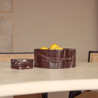 Red Marble Fruit Bowl - Ø24 cm