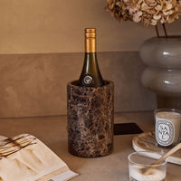 Brown Marble Bottle Cooler - Ø12x18 cm