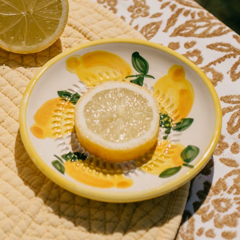 Small Ceramic Grater Plate Lemon