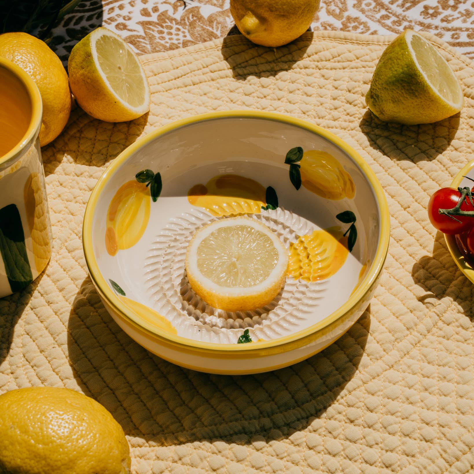 Medium Ceramic Grater Plate Lemon