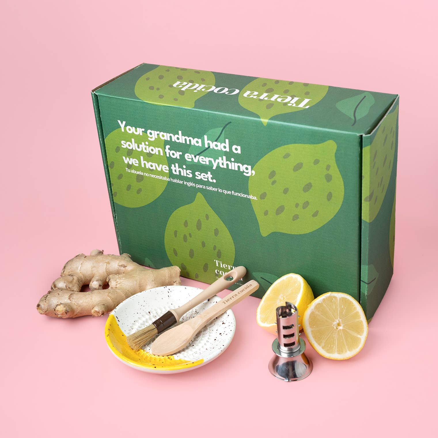 Керамичен сет за инфузия: джинджифил и лимон – подарък