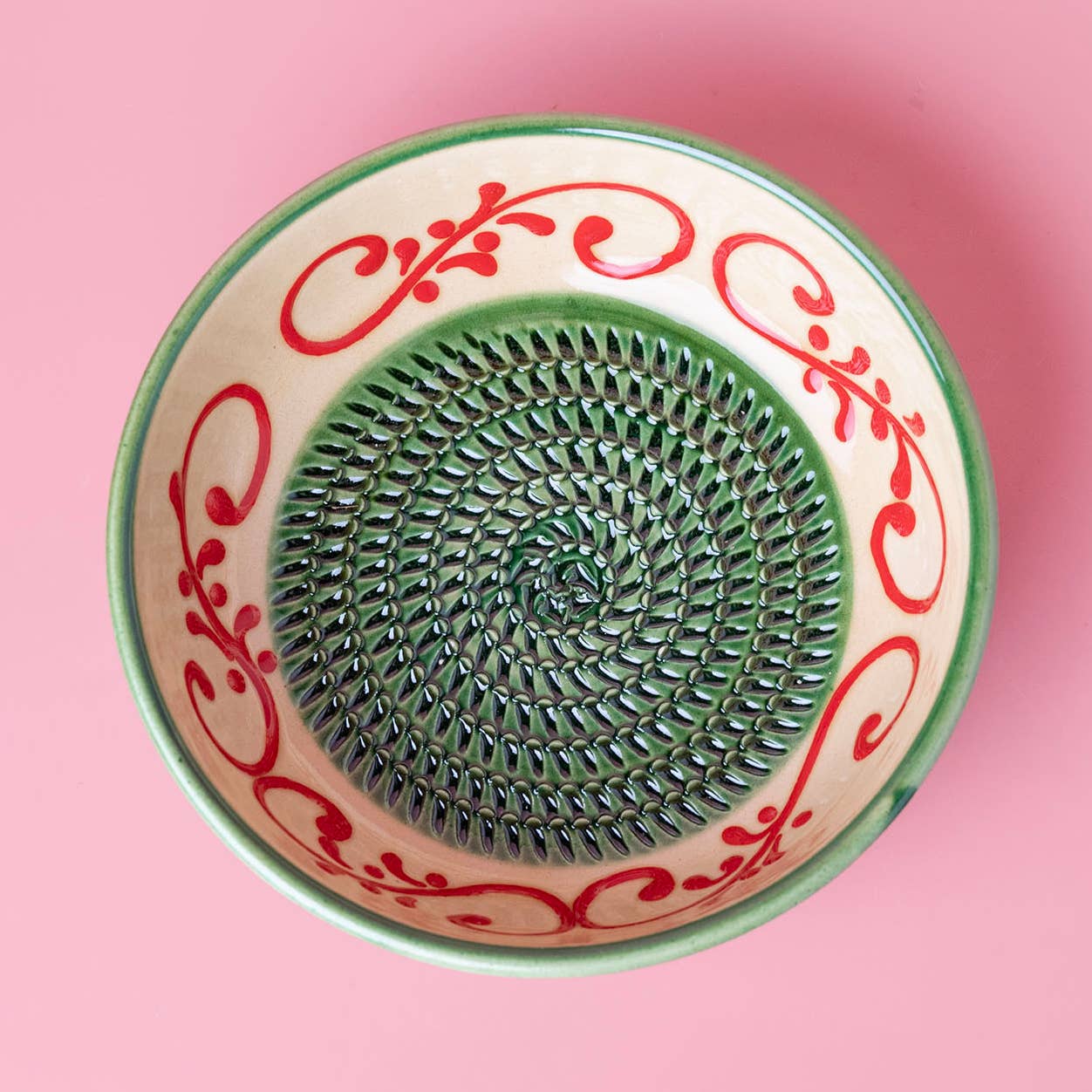 Medium Vintage Pottery Grater Plate / Alhambra