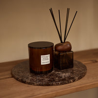 Brown Marble Round Tray - Ø30 cm