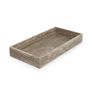 Titanium Travertine Oval Tray - 40x20 cm