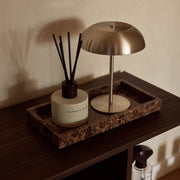 Brown Marble Flat Tray - 15x30 cm