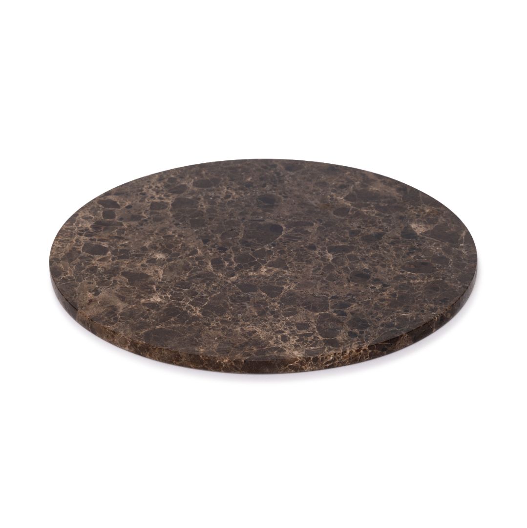 Brown Marble Round Tray - Ø30 cm
