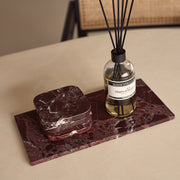Red Marble Tray M - 15x30 cm