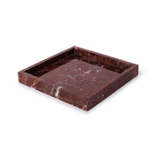 Red Marble Square Tray - 30x30 cm