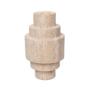 Travertine Agano Vase L - Ø16x28 cm