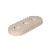 Travertine Tealight Holder Tray - 3 Pieces