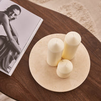 Travertine Round Tray - Ø30 cm