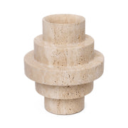 Travertine Agano Vase M - Ø14x22 cm