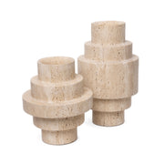 Travertine Agano Vase Set - M + L