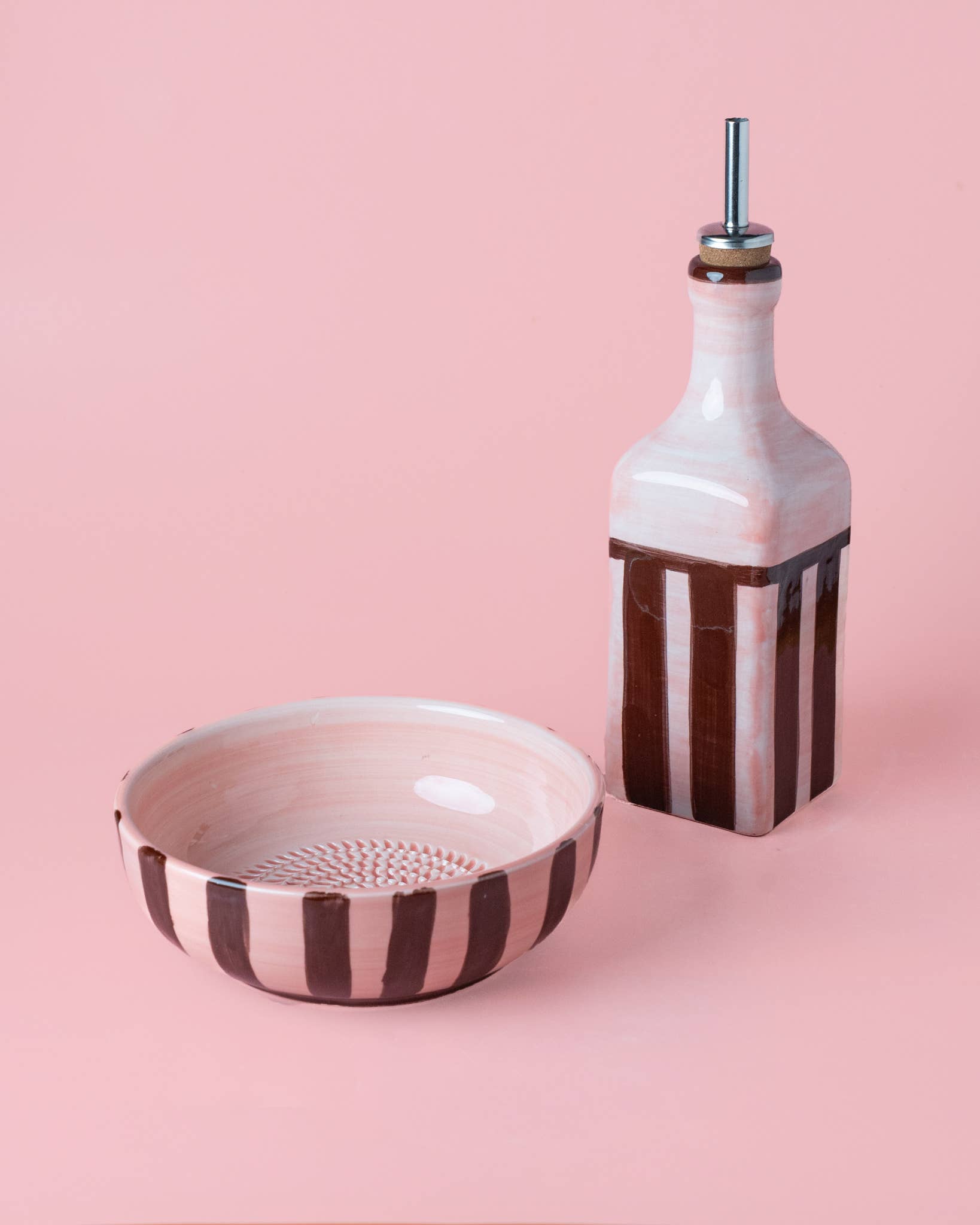 Ръчно керамичен комплект за закуска: дозатор за масло