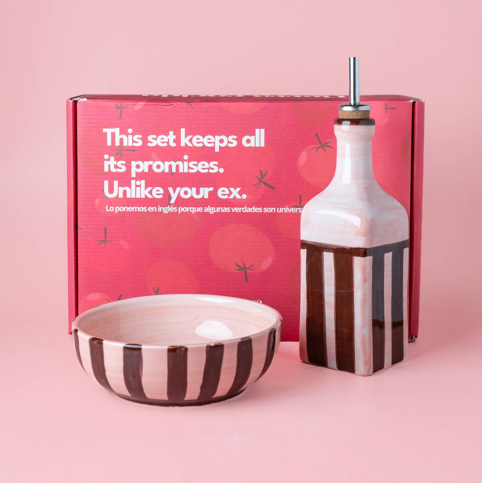 Ръчно керамичен комплект за закуска: дозатор за масло